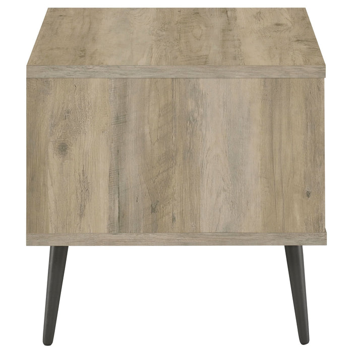 Welsh Square Engineered Wood Side End Table Distressed Pine - Walo Furniture