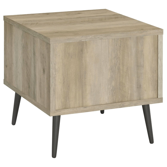 Welsh Square Engineered Wood Side End Table Distressed Pine - Walo Furniture