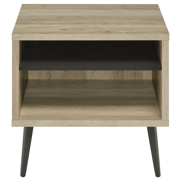 Welsh Square Engineered Wood Side End Table Distressed Pine - Walo Furniture