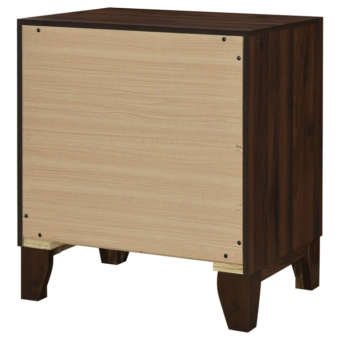 Welsley 2 - drawer Nightstand Bedside Table Walnut - Walo Furniture