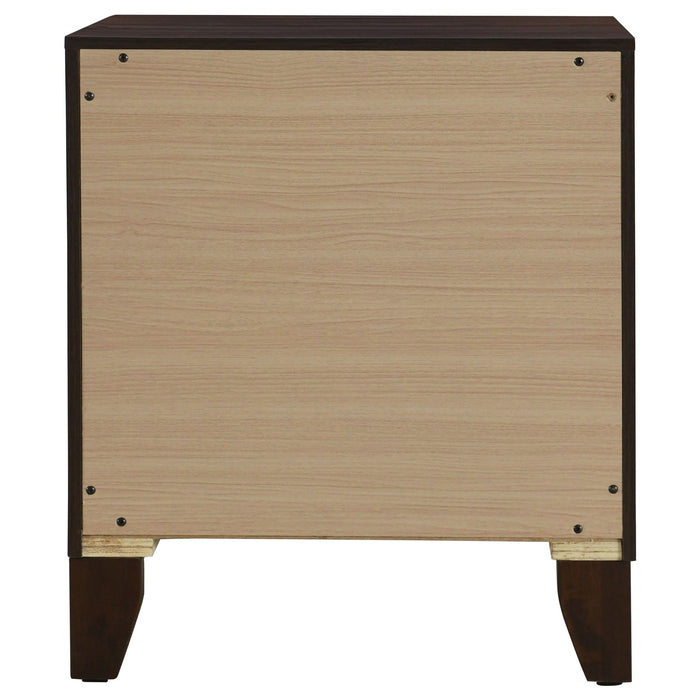 Welsley 2 - drawer Nightstand Bedside Table Walnut - Walo Furniture