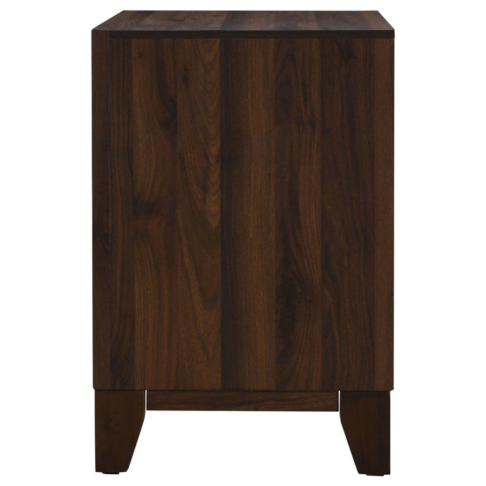 Welsley 2 - drawer Nightstand Bedside Table Walnut - Walo Furniture