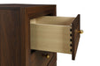 Welsley 2 - drawer Nightstand Bedside Table Walnut - Walo Furniture