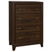 Welsley 4 - drawer Chest of Drawers Walnut - Walo Furniture