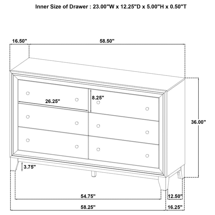 Welsley 4 - piece Eastern King Bedroom Set Walnut - Walo Furniture