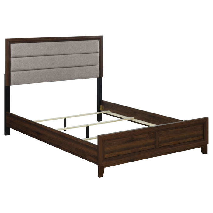 Welsley 5 - piece Eastern King Bedroom Set Walnut - Walo Furniture