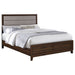 Welsley 50 - inch Upholstered Eastern King Bed Walnut - Walo Furniture