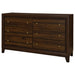 Welsley 6 - drawer Dresser Cabinet Walnut - Walo Furniture