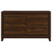 Welsley 6 - drawer Dresser Cabinet Walnut - Walo Furniture