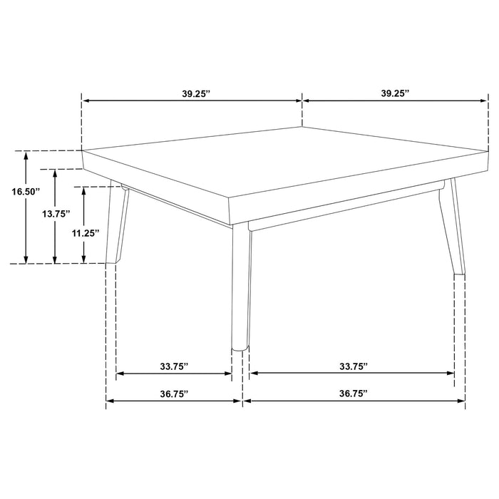 Westerly 2 - piece Square Coffee and End Table Set Walnut - Walo Furniture