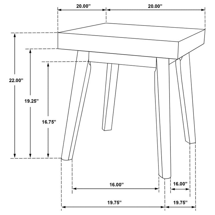 Westerly 2 - piece Square Coffee and End Table Set Walnut - Walo Furniture