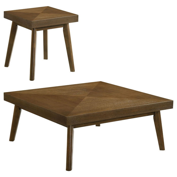 Westerly 2 - piece Square Coffee and End Table Set Walnut - Walo Furniture