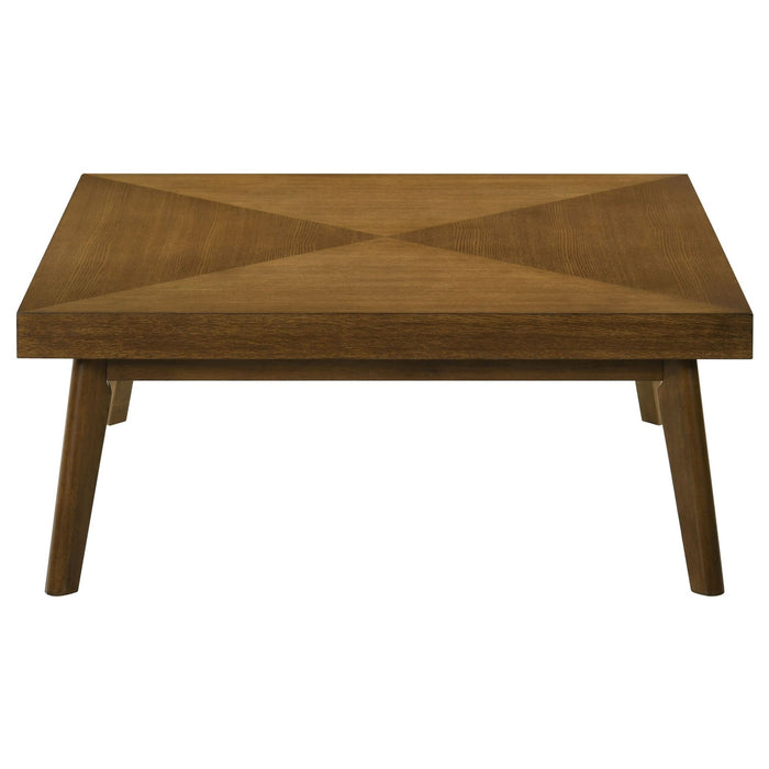 Westerly Square Wood Coffee Table Walnut Brown - Walo Furniture