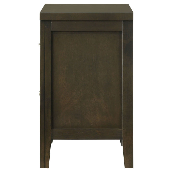 Wilkes 2 - drawer Nightstand Bedside Table Dark Cocoa - Walo Furniture