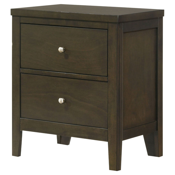 Wilkes 2 - drawer Nightstand Bedside Table Dark Cocoa - Walo Furniture