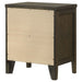 Wilkes 2 - drawer Nightstand Bedside Table Dark Cocoa - Walo Furniture