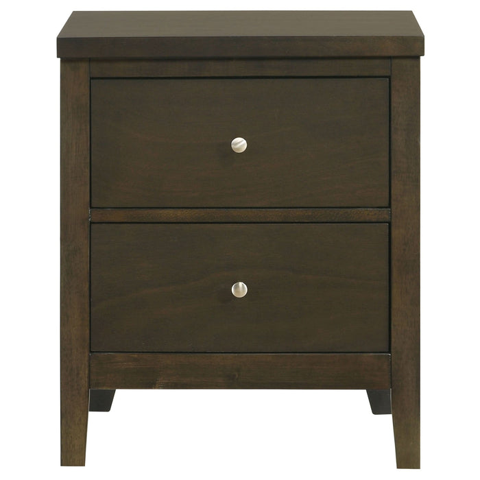 Wilkes 2 - drawer Nightstand Bedside Table Dark Cocoa - Walo Furniture