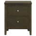 Wilkes 2 - drawer Nightstand Bedside Table Dark Cocoa - Walo Furniture