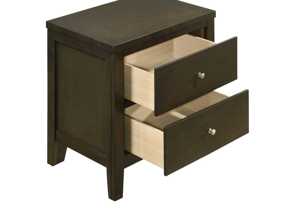 Wilkes 2 - drawer Nightstand Bedside Table Dark Cocoa - Walo Furniture