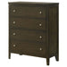 Wilkes 4 - drawer Chest of Drawers Dark Cocoa - Walo Furniture