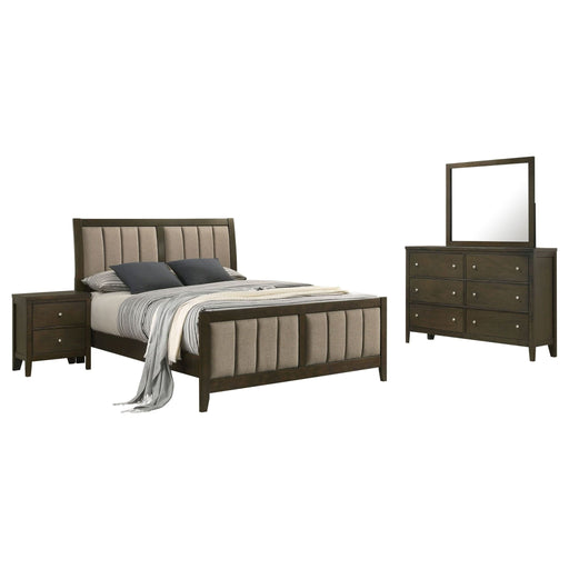 Wilkes 4 - piece California King Bedroom Set Dark Cocoa - Walo Furniture