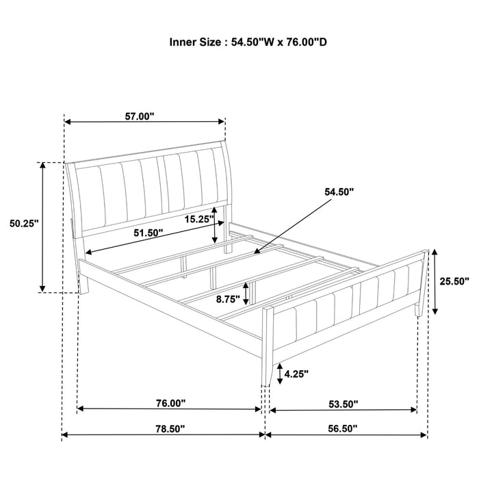 Wilkes 4 - piece Full Bedroom Set Dark Cocoa - Walo Furniture