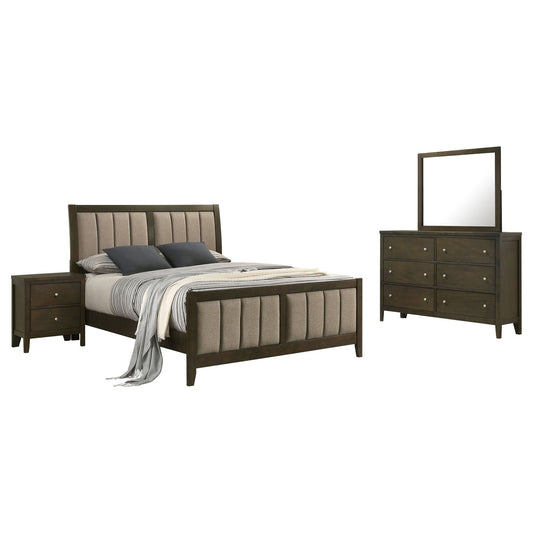 Wilkes 4 - piece Queen Bedroom Set Dark Cocoa - Walo Furniture