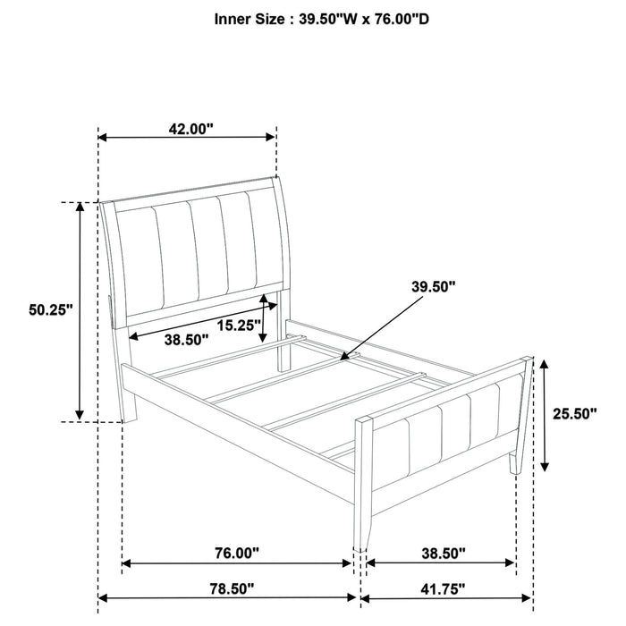 Wilkes 4 - piece Twin Bedroom Set Dark Cocoa - Walo Furniture