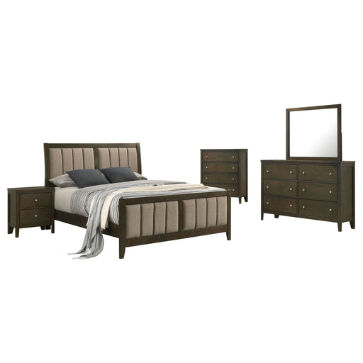 Wilkes 5 - piece Queen Bedroom Set Dark Cocoa - Walo Furniture