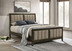 Wilkes 51 - inch Upholstered Eastern King Bed Dark Cocoa - Walo Furniture