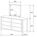 Wilkes 6 - drawer Dresser and Mirror Dark Cocoa - Walo Furniture