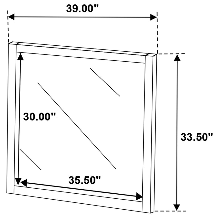 Wilkes Dresser Mirror Dark Cocoa - Walo Furniture