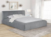 Wilshire Upholstered California King Platform Bed Grey - Walo Furniture