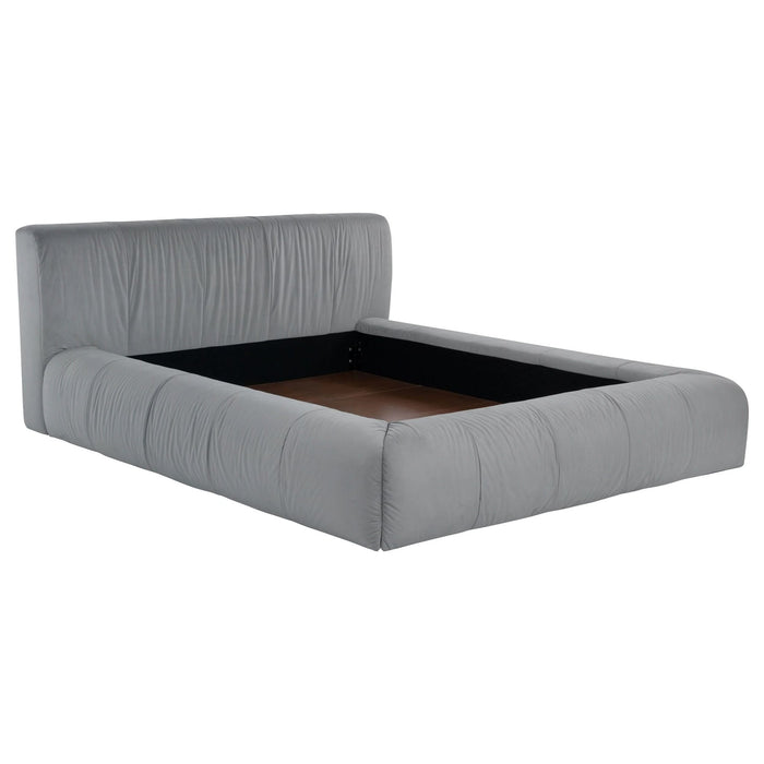 Wilshire Upholstered California King Platform Bed Grey - Walo Furniture