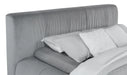 Wilshire Upholstered California King Platform Bed Grey - Walo Furniture