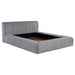 Wilshire Upholstered Queen Platform Bed Grey - Walo Furniture