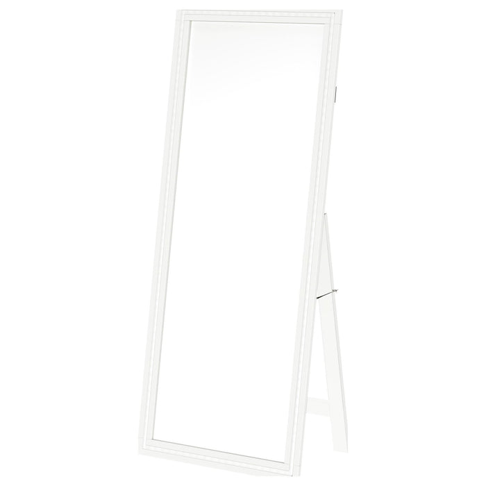 Windrose 28 x 67 Inch Tempered LED Standing Mirror White - Walo Furniture