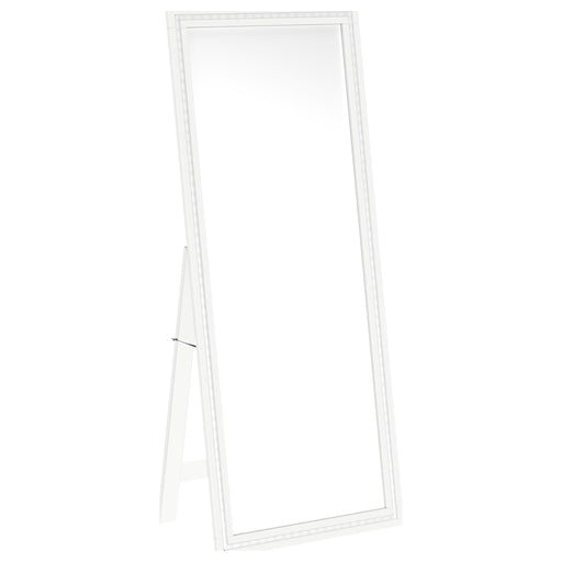 Windrose 28 x 67 Inch Tempered LED Standing Mirror White - Walo Furniture