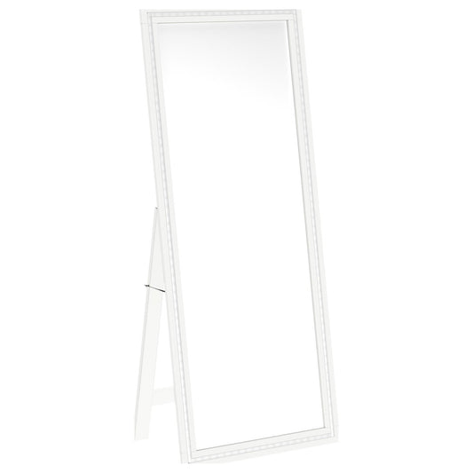 Windrose 28 x 67 Inch Tempered LED Standing Mirror White - Walo Furniture