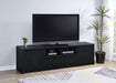 Winfield 78 - inch 2 - door TV Stand Media Console Black - Walo Furniture