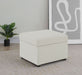 Winter Upholstered Hydraulic Lift Top Storage Ottoman Beige - Walo Furniture