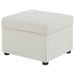 Winter Upholstered Hydraulic Lift Top Storage Ottoman Beige - Walo Furniture