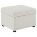 Winter Upholstered Hydraulic Lift Top Storage Ottoman Beige - Walo Furniture