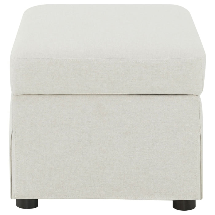 Winter Upholstered Hydraulic Lift Top Storage Ottoman Beige - Walo Furniture