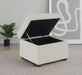 Winter Upholstered Hydraulic Lift Top Storage Ottoman Beige - Walo Furniture