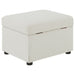 Winter Upholstered Hydraulic Lift Top Storage Ottoman Beige - Walo Furniture