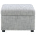 Winter Upholstered Hydraulic Lift Top Storage Ottoman Grey - Walo Furniture