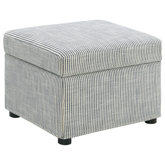 Winter Upholstered Hydraulic Lift Top Storage Ottoman Grey - Walo Furniture