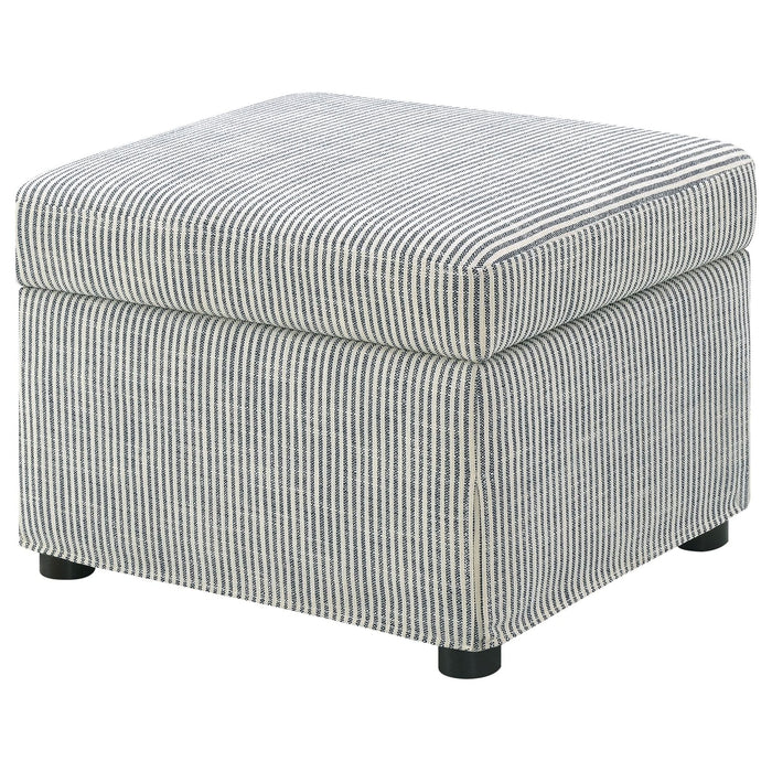 Winter Upholstered Hydraulic Lift Top Storage Ottoman Grey - Walo Furniture