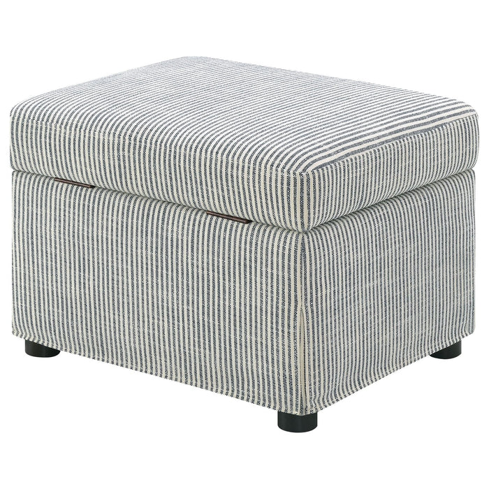 Winter Upholstered Hydraulic Lift Top Storage Ottoman Grey - Walo Furniture